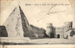 CPA Roma llevo el cestio de Pablo edge piramide di caio