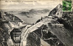 CPA Blick von Pilatus Kulm auf Vierwaldstatter See Suisse