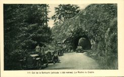 CPA Col de la Schlucht La Roche du Diable Automobile 