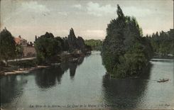 CPA Les Rives De La Marne Le quai De La Marne a la Varenne et l'ile 