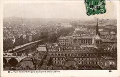 CPA Panoramic View of the Course of the Seine bets
