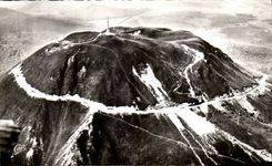 CPA the Summit Of Puy De Dome And the Automobile Road Seen Of plane