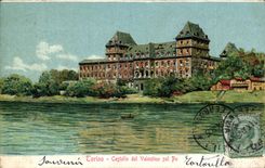 CPA Torino Castello del Valentino sul po