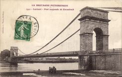 CPA La Bretagne Pittoresque Lorient Pont suspendu de Kerantrech