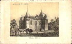 Old CPA Guyenne castle of Olivier Cheavux Horse
