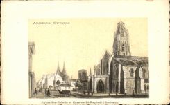 Old CPA Guyenne Church co Eulalie and Caserne St Raphael Bordeaux
