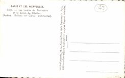 CPA Paris And Its Wonders Gardens of Trocadero and the Palate of Chaillot