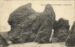 CPA Sion cerca de Croix de Vie la roca gris