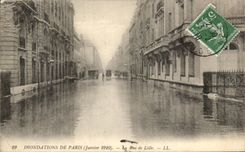 CPA Inondations De Paris La Rue De Lille Janvier 1910