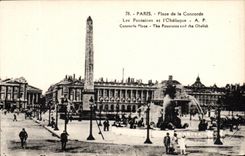 CPA Paris Places Harmony the Fountains and I' Obelisque