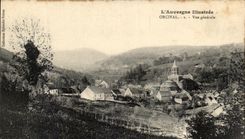 CPA Illustrated Auvergne Orcival View