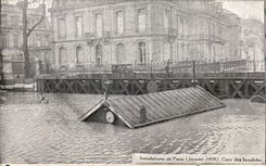CPA Inondations de Paris Gare des Invalides