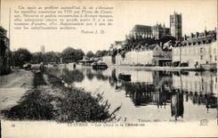 CPA Auxerre Les Quais et la Cathedrale Pecheurs 