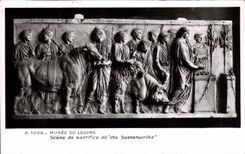 CPA Museum Of Louvre Scene of Sacrifice known as of Suavetaurilia