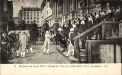 CPA Reception Of Louis XVI with the Town hall Laurens July 17th 1789