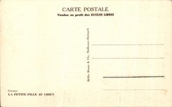 CPA Greuze the Little girl With the Dog Dog