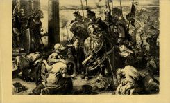 CPA Delacroix Prise of Constantinople by Cross Paris Musee of Louvre