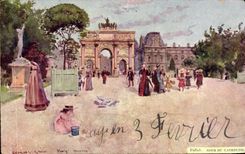 Corte de CPA Paris del Louvre de Garrousel