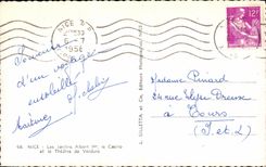 CPA Nice Les Jardins Albert 1er le Casino et le theatre de Verdure