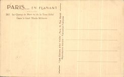 CPA Paris While Strolling the Field of March seen of the Eiffel Tower In the content the Military academy