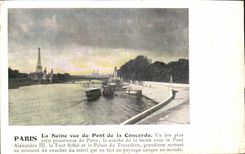 CPA Paris the Seine seen of the Bridge of the Harmony Eiffel Tower