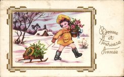 Good CPA and Happy Year Child Toboggan