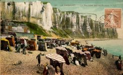 CPA Treport the Cliff and the Beach