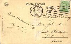 CPA Liege Saint Places Lambert and law courts Trams