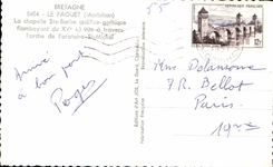 CPSM Faouet the Vault co Beard seen through the arch of the oratory St Michel