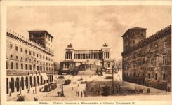 CPA Roma Plazza Venezia E Monumento tiene Vittorio Manuel
