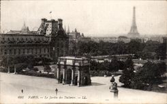 CPA Paris el jardin de la torre Eiffel de Tileries