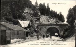 CPA Vosges Illustrees Col De Bussang Le Tunnel Frontiere Franco