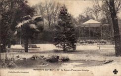 CPA Rochefort On Sea the Parat Public garden Under Snow
