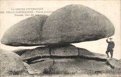 CPA Hollow Picturesque Toulx Sainte Yellowish Crosses Stones teutates god of arts