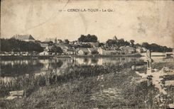 CPA Cercy the Tower the Quay