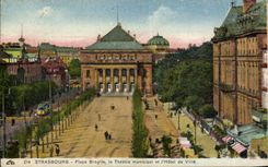CPA Strasbourg Places Broglie the Municipal Theater And the Town hall