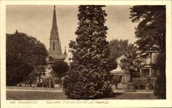 CPA Mulhouse Public garden Steinbach And the Temple