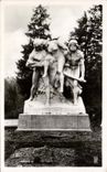 CPA Belfort Public garden Jean Jaures monument the Stone Age