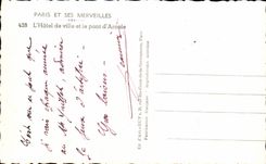 CPA Paris y sus maravillas el ayuntamiento y el puente D Arcole barge