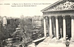 CPA Paris of the Madeleine and Boulevard Malesherbes