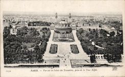 CPA Paris vista en el paladar de Trocadero tomado de la torre Eiffel
