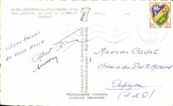 CPSM Hyeres Les Palmiers Vue Generale Au Fond La Colline Du Casteou