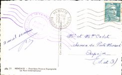 CPSM Hendaye Free Spanish Border the International Bridge