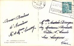 VINTAGE POSTCARD Cathedral of Amiens the Whining angel