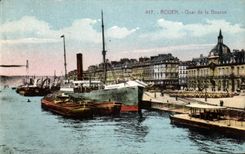 CPA Rouen Quay of the Stock Exchange Sandhurst Boat