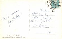 CPSM Lac Leman Chateau De Chillon Et La Dent Du Midi Bateau