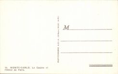 CPA Monte Carlo the Casino the Hotel of Paris