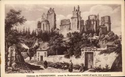 CPA Chateau de Pierrefonds Avant le Restauration (1830) d'Apres Une Gravure
