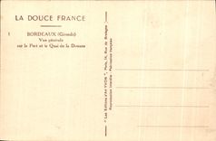 CPA Bordeaux View on the Port and the Quay of the Customs