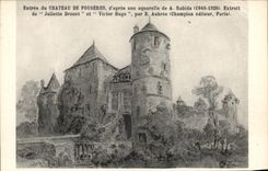 CPA Entrance of the Castle of Ferns according to a watercolour of Robida Juliette Drouet Victor Hugo